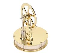 Alomejor Motore Stirling Modello Motore Gold Funzionamento a Basso Rumore per Esperimenti Scientifici Kit Giocattolo Educativo con Tubo di Vetro per Bambini Acciaio Inossidabile in Lega di Zinco