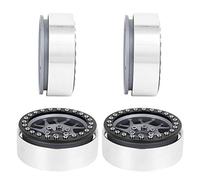 Alomejor Mozzi Ruota RC in Lega di Alluminio da 4 Pezzi da 2,2 Pollici, Parti di Aggiornamento per SCX10, Antiurto e Durevoli per Auto RC 1/10 (#5)