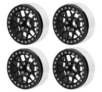 Alomejor Mozzi Ruota RC in Lega di Alluminio da 4 Pezzi da 2,2 Pollici, Parti di Aggiornamento per SCX10, Antiurto e Durevoli per Auto RC 1/10 (#2)