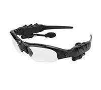 Alomejor Occhiali da Sole Bluetooth 5.0 Cuffie Wireless con Stereo per attività All'aperto Marrone Scuro (Trasparente)