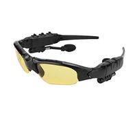 Alomejor Occhiali da Sole Bluetooth 5.0 Cuffie Wireless con Stereo per attività All'aperto Marrone Scuro (YELLOW)