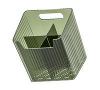 Alomejor Organizzatore per Armadietto con Specchio da Bagno, Montato a Parete, Trasparente, Diviso, con Supporto Adesivo, per L'organizzazione di Prodotti per il Trucco e la Cura della Pelle, 4,33 X