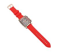 Alomejor Orologio Cronografo Analogico da Uomo Alla Moda con Cinturino in Silicone, Ideale per Riunioni di lavoro. Orologio da Polso da Uomo Al Quarzo (rosso)
