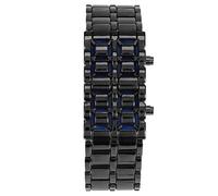 Alomejor Orologio Elettronico con Bracciale a Fascia in Acciaio a LED Design Creativo per Studenti e Coppie Luce Rossa da 8,3 Pollici