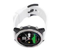 Alomejor Orologio Intelligente Rotondo con Schermo del Display da 1,3 Pollici, Prova di Acqua di 50 M per il Nuoto, Funzione di Richiamo Intelligente per la Vita Frenetica, Lega TI Leggera e (WHITE)