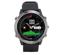 Alomejor Orologio Intelligente Rotondo con Schermo del Display da 1,3 Pollici, Prova di Acqua di 50 M per il Nuoto, Funzione di Richiamo Intelligente per la Vita Frenetica, Lega TI Leggera e (BLACK)