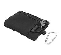 Alomejor Outdoor Molle Pouch Wallet Mini Portable Key Card Case Pouch Bag Portamonete (Nero)