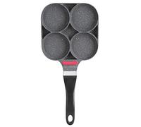 Alomejor Padella per Pancake Stampo in Alluminio Antiaderente per Hamburger di Uova con Manico, Padella per Colazione per Piano Cottura a Induzione a Fuoco Aperto, 15,7x7,4x1 Pollici, per Pancake