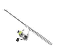 Alomejor Palo da Pesca Tascabile con Ruota per Bobina Mini Penna Portatile a Forma di Pesca Ruota Rotazione di Rotazione 4,31 velocità di velocità 2+1bbb Cuscinetto Anelli Magnetici Miglioramenti