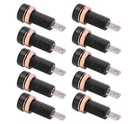 Alomejor Pannello Adattatore a Banana Compatto da 10 Pezzi con Buone Prestazioni di Trasmissione per Strumenti Elettronici - Connettori Socket Binding Post Affidabili (BLACK)