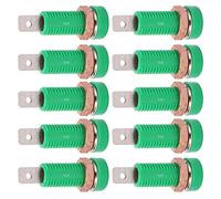 Alomejor Pannello Adattatore a Banana Compatto da 10 Pezzi con Buone Prestazioni di Trasmissione per Strumenti Elettronici - Connettori Socket Binding Post Affidabili (GREEN)