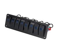 Alomejor Pannello Interruttori a 8 Gruppi, Pannello Interruttori LED per PC ABS PBT con Design Precablato, Protezione da Sovraccarico con Cappuccio Impermeabile, Controllo On-off Retroilluminato per
