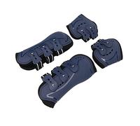 Alomejor Paratendini per Cavallo Regolabili e Traspiranti per Salto, Set da 4 per Cavalieri, Blu (M)