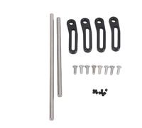 Alomejor Paraurti, Set di Paraurti Modulari Regolabili in Lega per Telaio Cingolato LCG 1/10 RC con Struttura in Metallo Resistente e Protezione Migliorata per Auto Telecomandate Fuoristrada (BLACK)