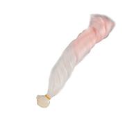 Alomejor Parrucca Lunga Riccia per Bambola Colore Sfumato Bellissimo Materiale Premium per Bambola con Snodi Sferici Sfumatura Rosa Bianca Lunghezza 25 Cm Larghezza 1 M (Tipo 2)
