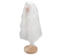 Alomejor Parrucca Ondulata per Bambola Parrucca Sostitutiva per Bambola Leggera in Fibra Morbida Ad Alta Temperatura per 1/4 Snodato, Stile Facile da Cambiare per un Aspetto Realistico (WHITE)