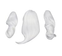 Alomejor Parrucca per Bambola, Materiale in Morbida Seta, Design Elegante per Circonferenza della Testa di Bambola da 1/3 di 22-23 Cm (Luna Bianca)