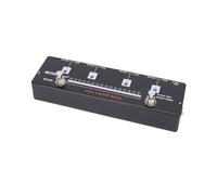 Alomejor Pedale Effetti per Chitarra Loop Box Effetti Visivi a LED Programmabili True Bypass per Chitarristi Elettrici Metallo Nero