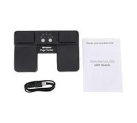 Alomejor Pedale Girapagina Wireless, Girapagina Musicale Portatile Bluetooth 5.0 con Pulsanti di Controllo Multimediale e Cuscinetti in Gomma Antiscivolo, per Pianoforte Chitarra Tablet