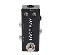 Alomejor Pedale Guitar Loop Mini Effect Metal Black per Basso Elettrico, Selezione Canale True Bypass, Adatto per Bassisti, Metal Black