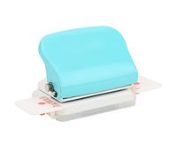 Alomejor Perforatrice Manuale Multifunzione a 26 Fori per A4/B5/A5, Bordi Affilati, Segni di Laurea, Forniture per Ufficio (azzurro)