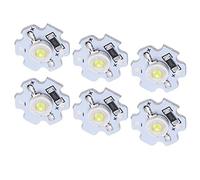 Alomejor Perline Lampada a LED Chip Luminosi Ad Alta Potenza 3W 5V per Apparecchi di Illuminazione Fai-da-te, 25 Pezzi Perline Lampada per Torce Elettriche, Fari, Materiale in Lega di