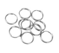 Alomejor Pesca Ad Anelli Divisi, Connettore in Acciaio Inossidabile per Esche di Acqua Salata, Attrezzatura da Pesca Durevole di Alta qualità da 10 Pezzi per attività all'aperto