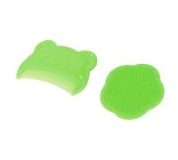 Alomejor Pettine curvo, set di spazzole per cuoio capelluto morbido del bambino, Langams Massieine e dissolvenza di sporco, silicone e materiale plastico lavabile (GREEN)