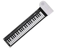 Alomejor Pianoforte con Tastiera a 49 Tasti, Pianoforte Elettrico Pieghevole Portatile con Batteria Ricaricabile per Bambini e Principianti, Mini Strumento Musicale per Casa e Classe