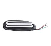 Alomejor Pickup Humbucker Dual Hot Rail 11K, Accessori per Chitarra Elettrica ABS con Magnete Ceramico con Riduzione del Rumore, per una Facile Installazione (pista bianca nera)