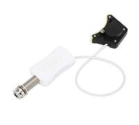 Alomejor Pickup per Ukulele, con 2 Manopole per Controllo Volume Master e Volume MIC, Alimentato da 2 Pile a Bottone, Installazione Nascosta, Sostituzione Facile delle Batterie,
