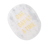 Alomejor Pietra per le Preoccupazioni per L'ansia Pietra Portatile Lenitiva per il Pollice per la Cura di sé in Situazioni Stressanti (WHITE)