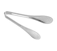 Alomejor Pinze per Alimenti da 5 Pezzi per, Barbecue e Buffet, Design Ergonomico e Liscio in Acciaio Inossidabile, Sicure e Salutari, Colore Argento (Piccola)