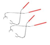 Alomejor Pinze per Immersione in Ceramica Smaltata in Acciaio Inossidabile con Manico in Gomma per Vasi per Sculture in Argilla per Artisti e Principianti 2 Pezzi