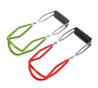 Alomejor Pinze per Sollevamento Barattoli Durevoli in Acciaio Inossidabile Cerniera Liscia Clamp/Holder a Bocca Larga per Domestica 2 Pezzi