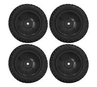 Alomejor Pneumatici in Gomma RC 1/10 con Dadi, Ruote RC Ad Alta Resistenza All'abrasione per Manegevolezza Fine, Pneumatici 4 Pezzi 1/10 Adatti per Auto Sportive Piatte (BLACK)