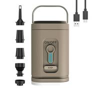 Alomejor Pompa Ad Aria Senza Fili, Gonfiatore Elettrico da 200 L/min con | Batteria Ricaricabile da 1200 MAh, 5 Ugelli per Materassi Ad Aria per Piscina, Materassini Gonfiabili, Alloggiamento in