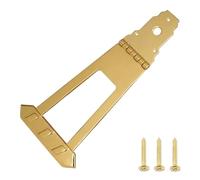 Alomejor Ponte per Chitarra Archtop in Lega di Zinco, per la Sostituzione della Cordiera per Chitarra Jazz Elettrica Semi-cava con Design a 6 Corde, Viti di Montaggio Incluse (GOLD)