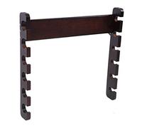 Alomejor Porta-Canne da Pesca in Legno Semplice Supporto da Pavimento per Montaggio Su Palo a Parete per Deposito di Canne da Pesca(Teakwood color)