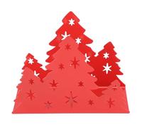 Alomejor Porta Tovaglioli in Acciaio Inossidabile Portaoggetti a Forma di Albero di Natale per L'arredamento del Ristorante di Casa (rosso)