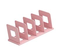 Alomejor Portadocumenti Minimalista e Durevole con 4 Slot per Organizer per Libri, per L'organizzazione dello Spazio Sulla Scrivania Dell'ufficio (PINK)