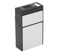 Alomejor Portasigarette in Metallo con Caricatore USB, 20 Pezzi (Filo | Materiale durevole, Design portatile, Mantiene le sigarette asciutte, Ideale per l\'uso quotidiano