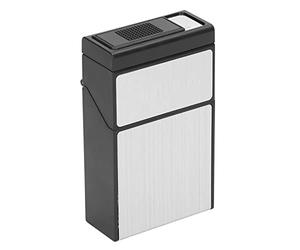 Alomejor Portasigarette in Metallo con Caricatore USB, 20 Pezzi (Filo | Materiale durevole, Design portatile, Mantiene le sigarette asciutte, Ideale per l\'uso quotidiano