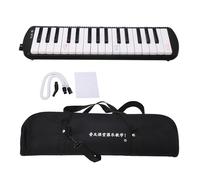 Alomejor Principiante 32 Key Melodica Musical Education Instruments, Facile da Indossare e Suonare, è Dotato del Tessuto per Pianoforte e Dell'ugello (BLACK)