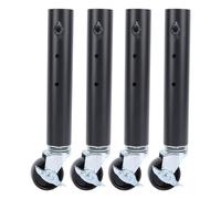 Alomejor Prolunga per Gambe da Tavolo in Acciaio Al Carbonio con Ruote Piroettanti per la stabilità dei Mobili, Rialzi di Estensione in Altezza 4 Pezzi per Ripiani della, Ripiani (27 cm)