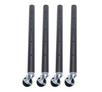 Alomejor Prolunga per Gambe da Tavolo in Acciaio Al Carbonio con Ruote Piroettanti per la stabilità dei Mobili, Rialzi di Estensione in Altezza 4 Pezzi per Ripiani della, Ripiani (51 cm)