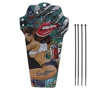 Alomejor Protezione dei Fanghi Posteriori Anteriore in Bicicletta - Non Slip Design Universale Bicycle Resistente all'Usura Impermeabile (Stile di Bellezza colorato)