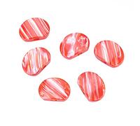 Alomejor Pulsanti per Accordatura per Chitarra, Meccaniche in Acrilico per Chitarre Acustiche Ed Elettriche, Finitura Liscia con 6 Puntali e Viti (Modello ovale in pietra rosso scuro)