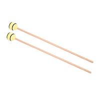 Alomejor Racket Marimba di Alta qualità per Strumenti a Percussione, 1 Paio di Racchette per Tastiera, Superficie Liscia, faggio+ Lana Acrilica, Giallo, Giallo