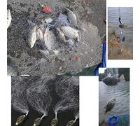 Alomejor Rete da Pesca Rete con Connettore a Molla in Plastica con Perline Luminose e Gabbia per Esche 7# 8# 10# 12# Dimensioni delle Maglie per gli Amanti della Pesca Nello Stagno del Lago Fluviale